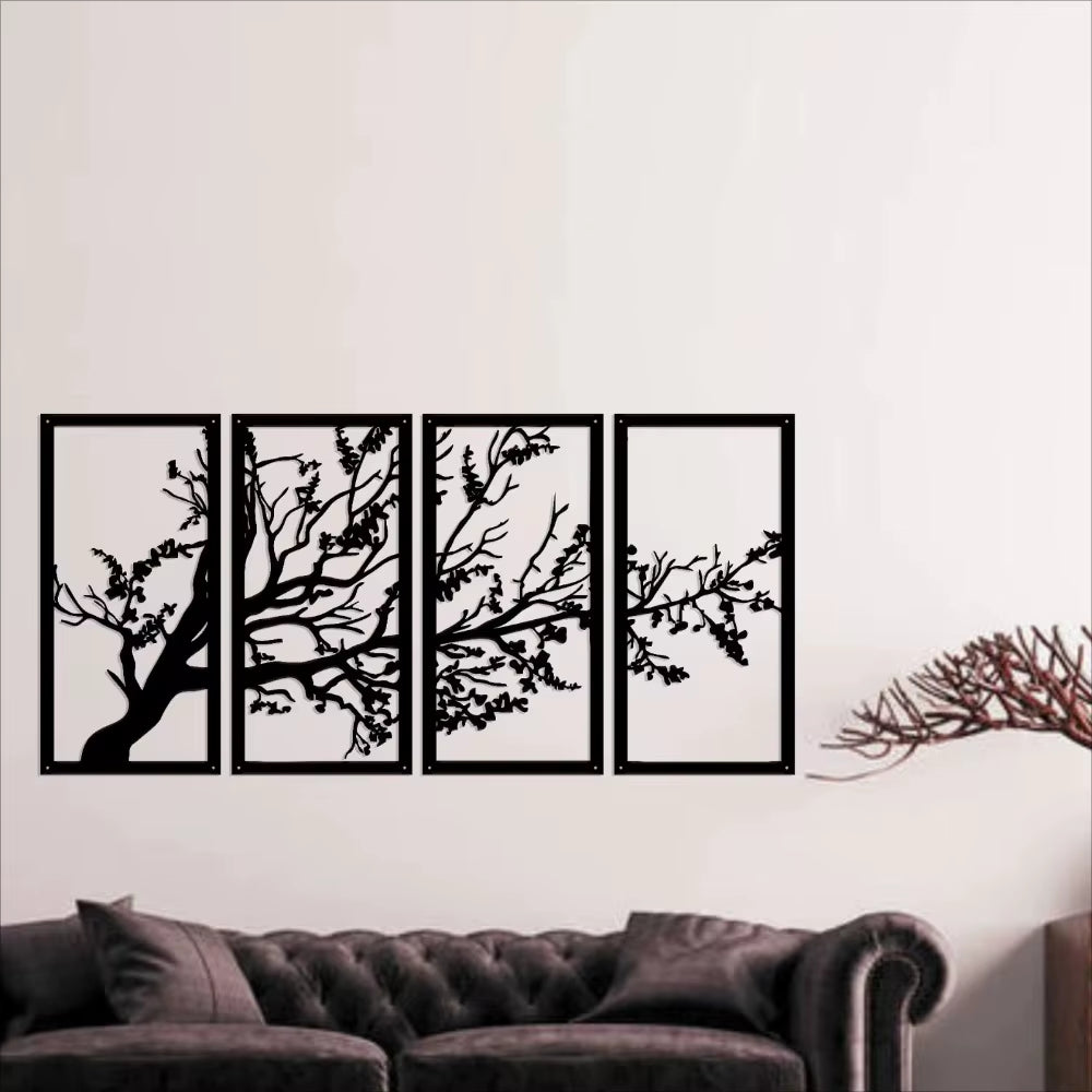 4-Piece Metal Tree of Life Wall Art Set